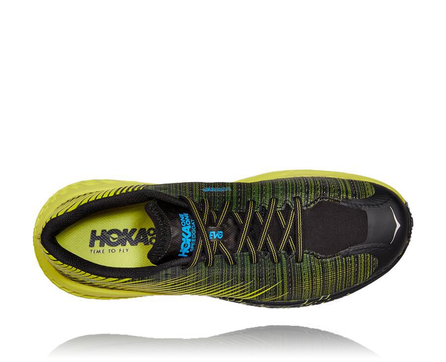 Hoka One One Trainers Mens Black/Green - Evo Speedgoat - 50682ROHM